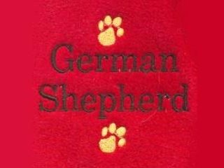 German Shepherd Text & Paw Prints