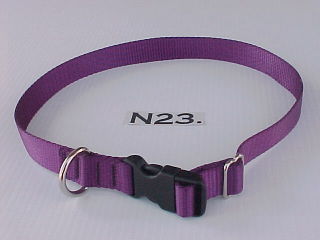 1" wide adjustable nylon dog collar