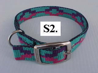 1" wide printed nylon dog collar