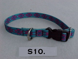 5/8" wide printed adjustable dog collar