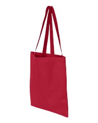 Red Tote Bag With Embroidery