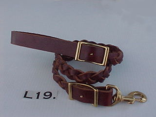 1" wide braided leather leash