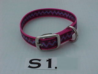 5/8" wide printed nylon dog collar
